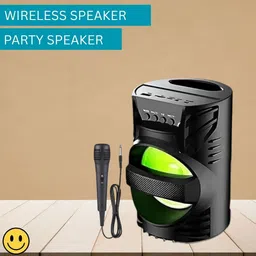 YAARISTYLE LZ (PORTABLE WIRELESS BLUETOOTH SPEAKER)Crystal Clear Sound With Karaoke MicY82 15 W Bluetooth Laptop/Desktop Speaker-picture-11