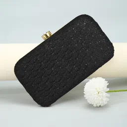 for the beautiful you Party Black Clutch - Regular Size-picture-12