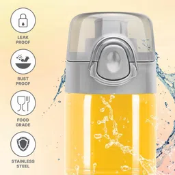 milton VOGUE Stainless Steel Water Bottle,NOT HOT AND COLD,SINGLE WALL FRIEDGE BOTTLE 490 ml Water Bottle image 3