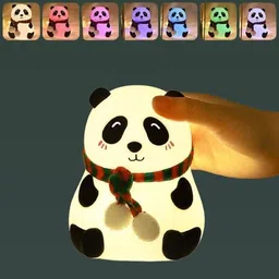 polygon Soft Silicone Panda Bedside Glow Lamp for Kids as well as Home Night Lamp-picture-42
