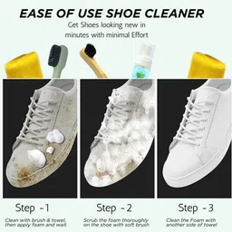BENKO PREMIUM? SHOE CLEANING KIT (Towel,Soft Cleaning Brush &150ML Shoe Foam Cleaner) Shoe Care Kit image 2