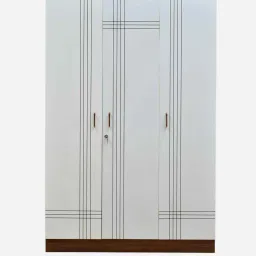 outkraft Portland 3 Door Wardrobe With Drawer In Dusky Basalt And Ceramic White Finish image 3