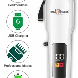 Daily Needs Shop Professional Rechargeable Hair Clipper / Trimmer For Men With LED Smart Display Shaver For Men-image-62