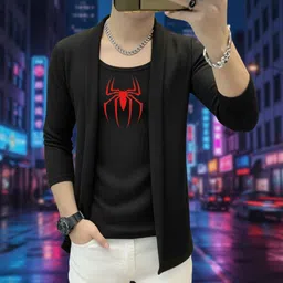 penvora Men Straight Full Sleeve Black Shrug-picture-15