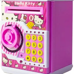 mira farmcraft Money Safe ATM Kids HelloKitty Piggy Bank with Electronic Lock ATM with Password Coin Bank image 3