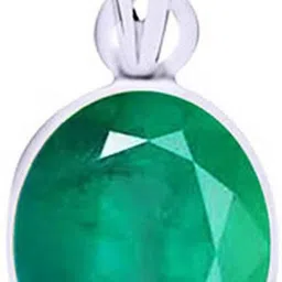 bwm gems Certified 5.25 Ratti Green Emerald Gemstone / Panna Stone Excellent Quality Silver Pendant For Men And Women Emerald Silver Pendant-picture-10