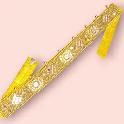 nasim Women Gold Fabric Belt image 3