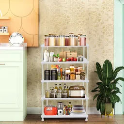 raxon world Fruits/Vegetables Kitchen Rack Durable 5 Layer Plastic Storage Rack for Kitchen Essentials Plastic-picture-31