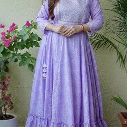 saanwari Viscose Rayon Stitched Anarkali Gown image 2