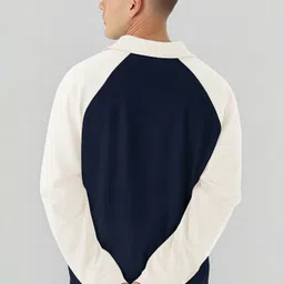 jump cuts Men Full Sleeve Color Block Sweatshirt image 2