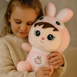 tinytotem Soft Plush Bunny Rabbit Doll – Pink Teddy Toy Gift for Kids & Adults - 30 cm image 3