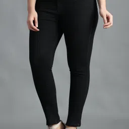 pompous Women Slim High Rise Black Jeans image 3