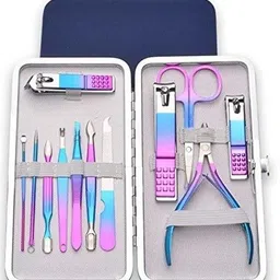 docoss 12 IN 1 Stainless Steel Professional Manicure Pedicure Set /Manicure Pedicure Kit With Nail Cutter / Manicure Kit Pedicure Set With Leather Travel Case-picture-35