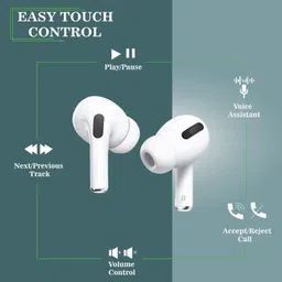 omer n co Earbuds Elite Smart Mic Touch Bass Bluetooth Headset image 2