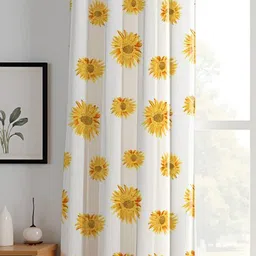 homemonde 213.36 cm (7 ft) Door Cotton Room Darkening Curtain Single Curtain-picture-20