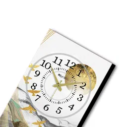 olive tree Multicolour Rectangle 24 Inches Wooden Wall Clock (Mountain) image 5
