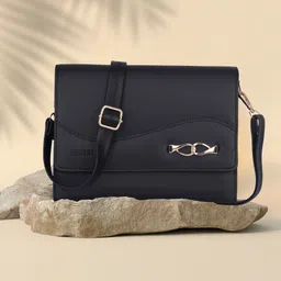 reshu Black Women Sling Bag Women's Sling Cross-Body Bags With Adjustable Shoulder Strap & 3 pockets-picture-28