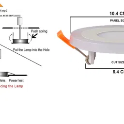 hybrix LED Ceiling Panel Light 6 Watt (3+3) Concealed Light, Dual 3D Color Pink & White Recessed Ceiling Light Ceiling Lamp image 5