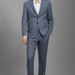 louis philippe Men Two Piece Suit Textured Suit-picture-33