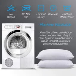 vjstar Polyester Fibre Sleeping Pillow Pack of 4 Solid image 2