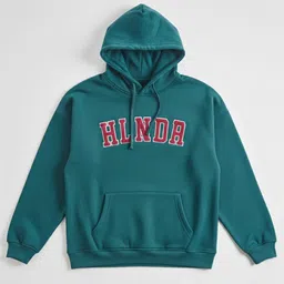 highlander Men Full Sleeve Solid Hooded Sweatshirt image 4