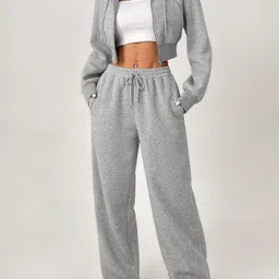 stockton Women Solid Grey Track Pants image 3