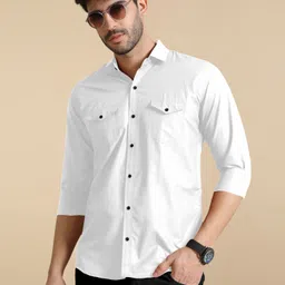 ethnic trendz Men Regular Fit Solid Spread Collar Casual Shirt-picture-15