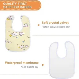 fuku Toddlers & Infants Dribble Bib Dirt-Proof Super Soft Velvet Baby Bibs Drooling image 4