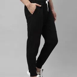 rigo Men Solid Black Track Pants image 4
