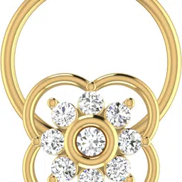 avsar Prapti 14kt Cubic Zirconia Yellow Gold Nose Wire-picture-10
