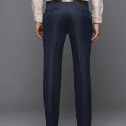 raymond Men Slim Fit Dark Blue Polyester Trousers image 3