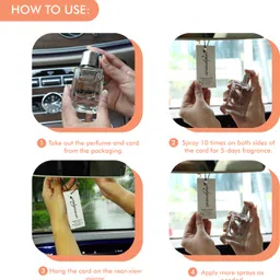 aromahpure Premium Car Perfume with Hanging Card | Lime twist Fragrance Long lasting Spray image 2