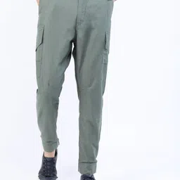 ketch Men Regular Fit Green Cotton Blend Trousers-picture-16