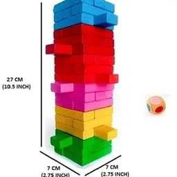 nightstar Multicolour Wooden Zenga Game For Kids image 5