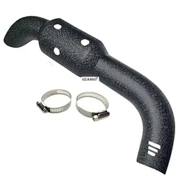 OZANGO Motor Cycle Bike Silencer Bend Pipe Heat Shield Protector/Cover Guard Anti-Corrosion Black Coated Only Bs6 Models for RE Himalayan image 1