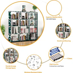 furure 12 Layer Multipurpose Portable SpaceSaving Cloth/Shoe/Books Shelf Home & Office Metal Open Book Shelf image 2