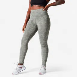 Women Gym Leggings High-Waist - Mottled Khaki-image-49