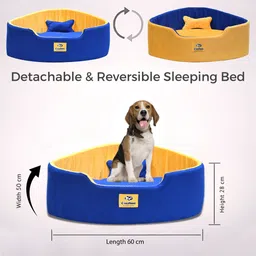 cozypaws Dog & Cat Washable Beds for Indoor Pets & Puppy, C2-ARDB-02-B&Y XXXL Pet Bed-picture-20