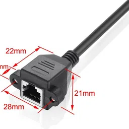 BKC RJ45 LAN Network Adapter Male to Female Shielded Connector Screw Extension Cable Lan Adapter image 4