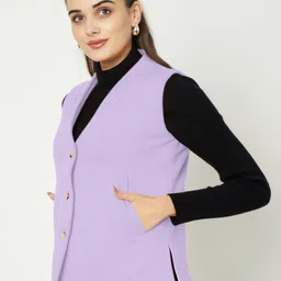brinns Solid Women Waistcoat image 3