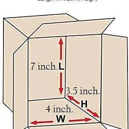 secureship Corrugated Cardboard 3 Ply Strong 7 x 4 x 3.5 Inches Carton Packaging Box image 4
