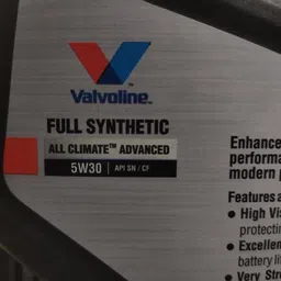 valvoline All Climate Advanced 5W30 5Litre Full-Synthetic Engine Oil image 3