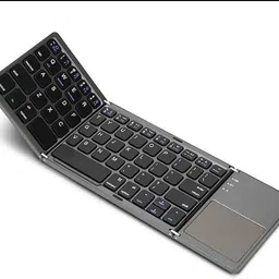 microware B033 Mini Bluetooth Folding Keyboard Keypad Touchpad Tablet Ipad Phone Wireless, Wired USB Handheld Multi-device Keyboard Compatible with Laptop, iPad, Tablet-picture-46