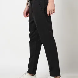 gap Men Regular Fit Black Cotton Blend Trousers image 3