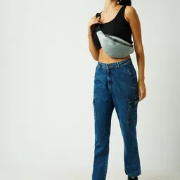 kraus jeans Women Relaxed Fit High Rise Blue Jeans image 2