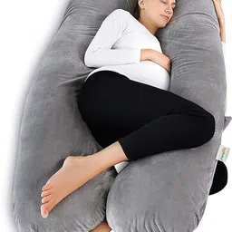 victostar Polyester Fibre Solid Pregnancy Pillow Pack of 1 image 2