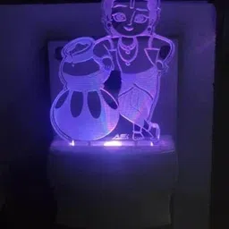 rpj trader The Baby KrishnaNight Lamp with 7 Color Changing. Night Lamp ( Clear, White) Night Lamp image 2