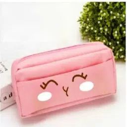 Blushing Face Art Artificial Leather Pencil Box-image-13