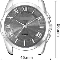 hvh world Classic Roman Analog Watch - For Men Silver 3D Roman Stainless Steel Analog Watch For Men LR128 image 4