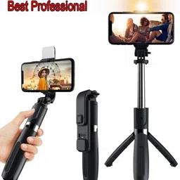 Worricow Bluetooth selfie stick/tripod stand/bluetooth selfie stick Tripod, Monopod Monopod Kit-image-3